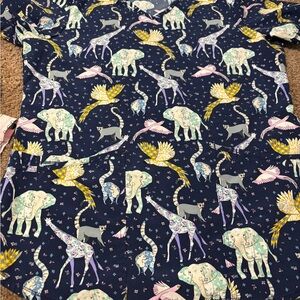 Women’s Animal Print Scrub Top